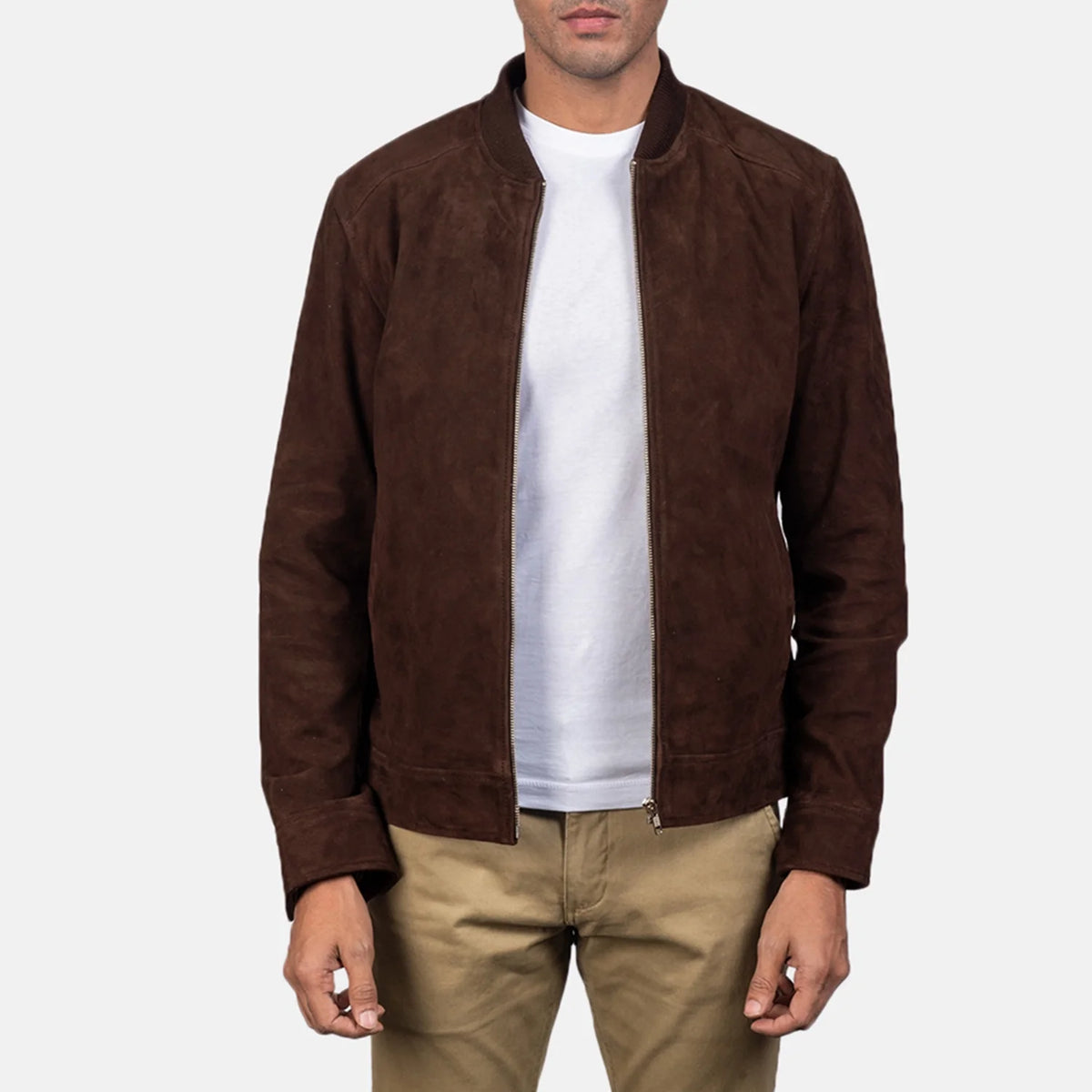 Blain Brown Hybrid Bomber Jacket